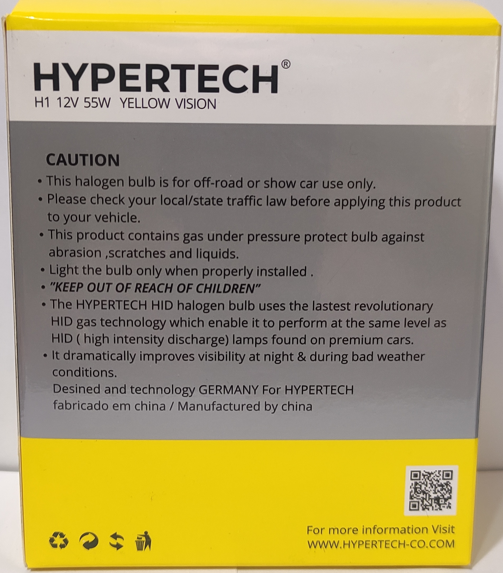 لامپ زرد H1 بی سیم HYPERTECH