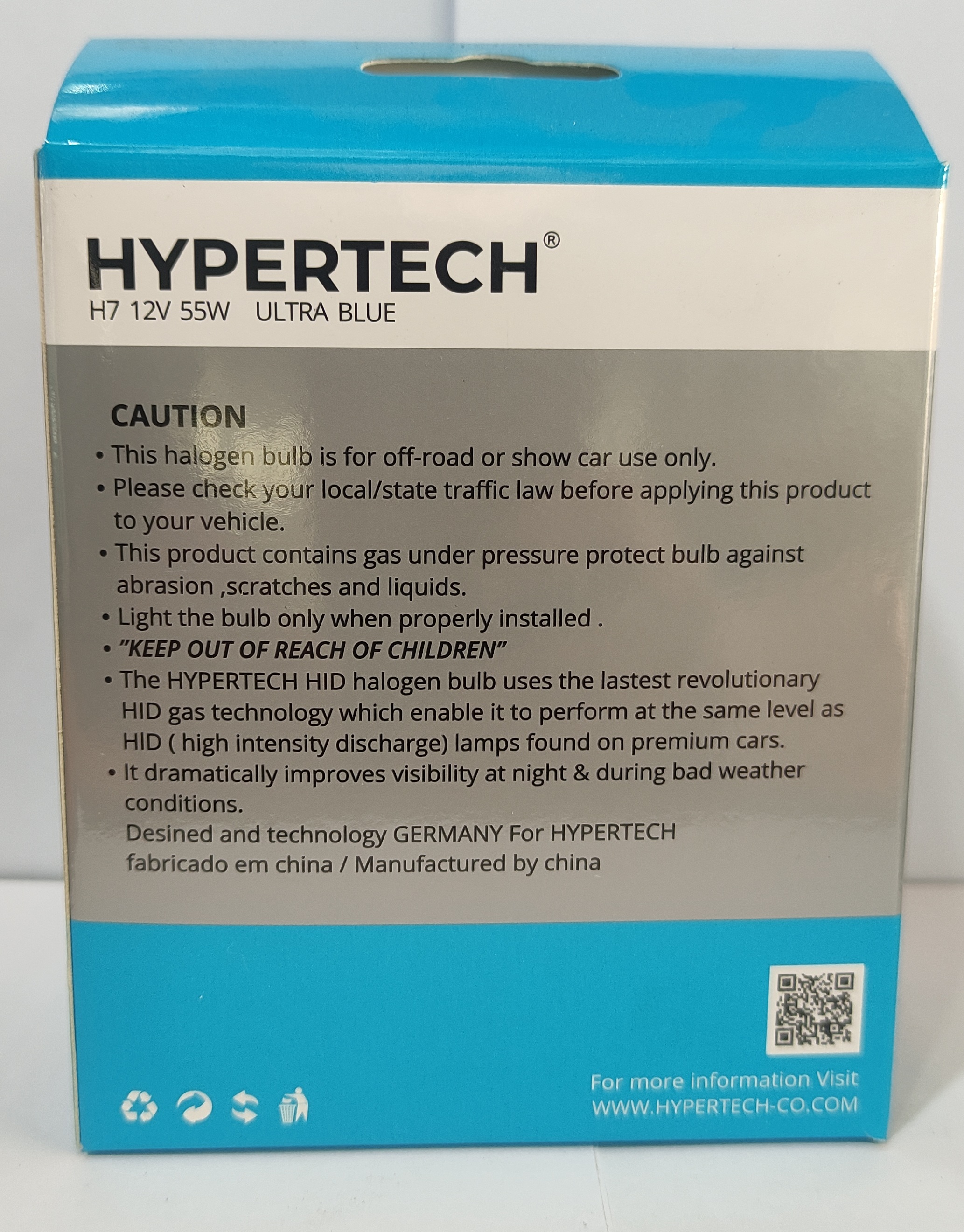 لامپ یخی H7 دو پایه HYPERTECH